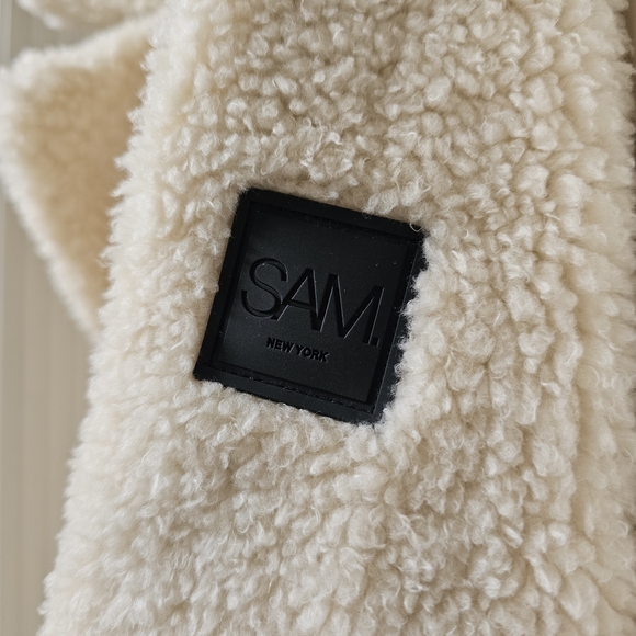 SAM NEW YORK Cream Teddy Coat - Picture 9 of 12